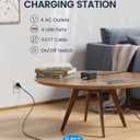 Power Strip USB Surge Protector - SUPERDANNY 9.8ft Mountable Charging Station with 4 Widely Spaced Outlets & 4 Smart USB Ports, Desktop Extension Cord for Home, Office, Hotel, Dorm, Room, RV, Black