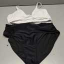 Women's Twist Front V Neck Bikini Top Padded Adjustable Spaghetti Straps Bathing Suit Tops Only (XL)