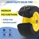 GICOOL 11x6.00-5 Flat Free Zero Turn Mower Tire and Wheel, 11x6-5nhs Riding Mowers Lawn Tire and Wheel with 3/4" Bearing, 5.8" -8" Centered Hub, 2 Pack