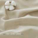 RYB HOME Linen Drapes 63 inches Long 2 Panels Set - Thick Flax Semi Sheer Curtains with Rod Pocket Boho Country Rustic Style for Bedroom, Living Room, W 38" x L 63", Taupe