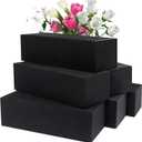 Prashent 6 Pcs Black Floral Foam Blocks for Artificial & Dried Flowers, Reusable & Water Resistant, Easy to Cut and Shape, Ideal for Home, Wedding, Events & DIY Crafts, 7.8 L x 3.5 W x 2.4 H