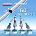 Enhulk Telescopic Pole (Pool Accessory), Compatible with Enhulk PC10, PC15, PC18, and PC20 Pool Vacuums