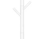 VASAGLE Solid Wood Coat Rack, Free Standing Tree-Shaped Coat Rack with 8 Hooks, 3 Height Options, for Clothes, Hats, Bags, Living Room, Bedroom, Home Office, White 
