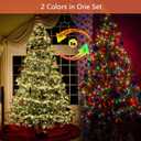 2 Pack 480 LED Solar Chrismas Lights Outdoor, 170 FT Solar String Lights for Outside with 8 Modes & Memory Function, Waterproof Twinkle Light for Xmas Tree Party Decorations (Warm White & Multicolor)