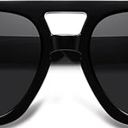 SOJOS Retro Thick Polarized Aviator Sunglasses for Women Men, Large Trendy Bold Square Pilot Shades SJ2385