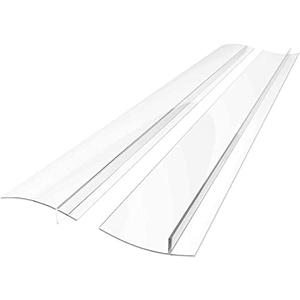 Lindas Essentials Silicone Stove Gap Covers (2 Pack), Heat Resistant Oven Gap Filler Seals Gaps Between Stovetop and Counter, Easy to Clean Stove Gap Guard (30 Inches, Clear)