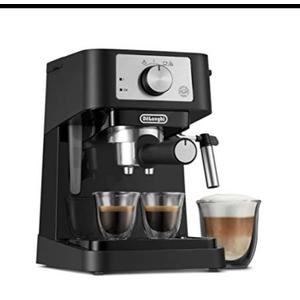 De'Longhi Stilosa Manual Espresso Machine, Compact Coffee Maker, 15 Bar Pump Pressure, Manual Milk Frother Steam Wand for Authentic Single & Double Espresso, Lattes & Cappuccinos