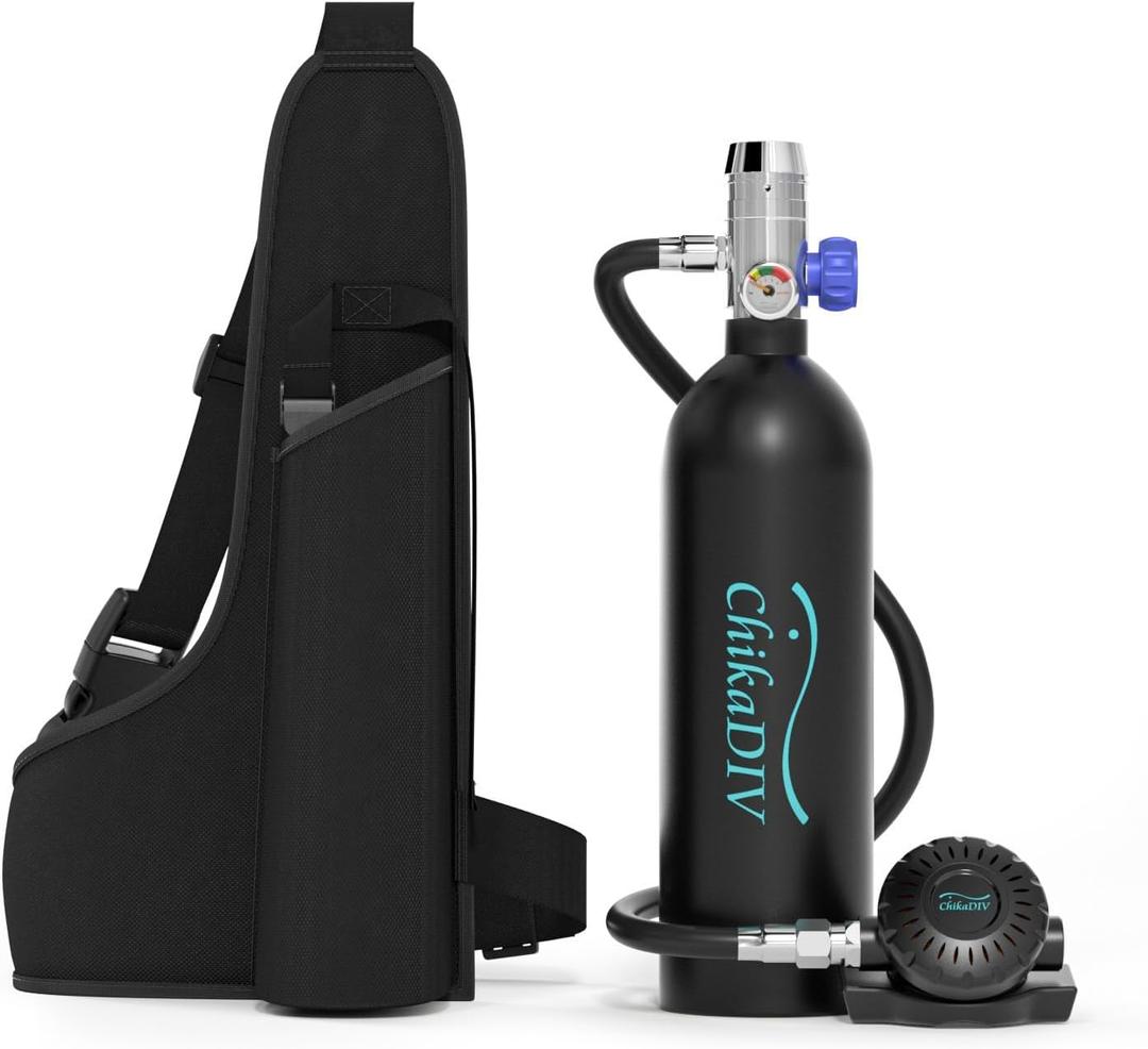 Mini Scuba Diving Tank Equipment, Mini Scuba Cylinder for 15-20 Mins Underwater, Inflatable Diving Cylinder, Portable Diving Gear for Underwater Diving, Breathing Training C400