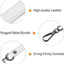 Uxcell Leather Iron Flat Chain Strap, 24" 2Pcs Handbag Chains, White Grey