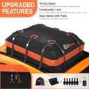 Asinking Car Rooftop Cargo Carrier Bag 21 Cubic feet Waterproof Car Roof Top Bag for All Cars with/Without Rack, Includes Anti-Slip Mat, 10 Reinforced Straps, 6 Door Hooks, Luggage Lock