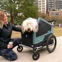 Burley Bark Ranger | Dog Bike Trailer & Stroller, Roomy Interior, Mesh Ventilation & Reinforced Removable Floor, XL