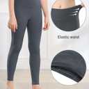Stelle Girls Leggings with Pockets Yoga Pants Youth Athletic Dance Running Active Tights Pack (BK+CR+NV+JG, 5-6 Years)