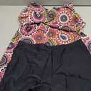 SEAFORM Women's Tankini Bathing Suits Two-Piece Tummy Control Swim Dress High Waist Printing Padded Swimsuits with Boyshorts (X-Large, Circle)