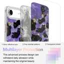 Compact Case for iPhone Air Black cat-Purple Design,Cute Trendy Soft Slim TPU Shockproof Protective Bumper 17 Air Phone Cases Cover for Women Girls Aesthetic Glitter Shiny Adorable