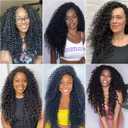 8 Packs Curly Crochet Hair GoGo Curl Crochet hair for Women Natural Black Deep Wave Braiding hair,Synthetic Bohemian Crochet Braid Water Wave Crochet hair Extensions(18inch, 1B)
