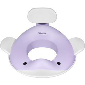 Kindsgut Potty Training Seat in whale design, designed in Germany, suitable for all toilet shapes non-slip toilet seat, Lilac