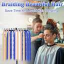 Braiding Hair Rack Standing with 120 Pegs, Height Adjustable 2-Side Hair Divider Metal Hair Braiding Separator Stand, Black