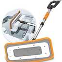 Helloleiboo 39.8" Ice Scrapers for Car Windshield and Detachable 2-In-1 Snow Broom for Car with 12-Inch 180° Pivoting Head – The Ultimate Winter Tool for Car Truck and SUV (Orange)