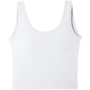 Wvapzxx Tank Tops For Women With Chest Pad Backless Crop Top Camisole Sleeveless Sexy Casual Plain Tube Vest S