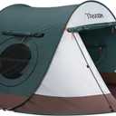 Trakiom Pop Up Tent 4 Person Instant Waterproof Camping Vestibule, 9.2 x 6.6 ft