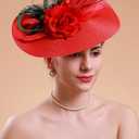 Tea Party Hats Fascinators for Women Derby Headpiece Peacock Feather Wedding Headware Bridal Headpiece