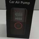 Air Pump for Car Tires, 150PSI Cordless Tire Pump, 12V DC & Battery Dual Power, Auto Shut-Off Air Compressor for Car, Motorcycle, Bike, Ball - LED Light & Digital Display, Car Gifts for Women Men (Black)