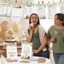Funnymoom 426 Pcs Woodland Baby Shower Games Set-8 Games, Includes Baby Shower Bingo, Price is Right, Guess Who, Word Scramble, Prediction and Advice, How Big is Mommy's Belly, Don't Say the Words