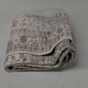 3x7 Runner Rugs for Hallway Non-Slip Hallway Runner Rug with Rubber Backing Washable Rug Runner for Kitchen Bedroom Vintage Distressed Carpet (Border Cream)