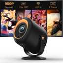 Mini Projector Portable Video Projector Support 1080P 200" HD Movie Projector, Outdoor Projectors with Stylish Streamlined Design, Compatible with Smartphone/ Tablet/ Laptop/ TV Stick/ PS5