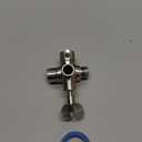 G-Promise Solid Metal Shower Arm Diverter with Holder for Hand Held Showerhead and Fixed Spray Head, G 1/2 3-Way Bathroom Universal Diverter System Replacement Part (Brushed Nickel)