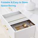 Stone Drying Mat for Kitchen Counter: 24"x16" Large Foldable Diatomaceous Earth Dish Drying Mat, Super Absorbent &, Heat-Resistant, Quick Dry for Dishes Bottles Cups with 2 Stone Coasters (oval)