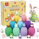 Easter Bath Bombs for Kids with Surprise Toys Inside, 5 PCS Easter Egg Bath Bombs, Easter Basket Stuffers, Bunny Gnome Chick Bubble Bath Fizzies, Egg Hunt Party Favors,Gifts for Boys Girls Age 3-10