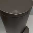 TIPGO Small Trash Can with Lid Soft Close, 4.5 Liters / 1.2 Gallon Bathroom Garbage Can, Mini Step Trash Bin, Stainless Steel Wastebasket for Bathroom, Bedroom, Office (Brown)