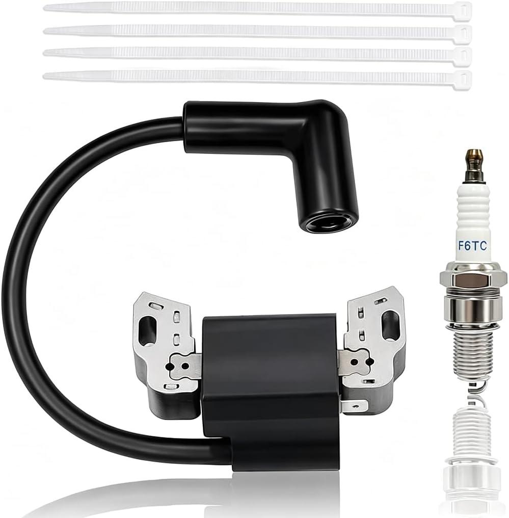 593872 595009 Ignition Coil for Briggs and Stratton Armature Magneto 450E 550E 550EX Engine Craftsman MTD Yard Machine Lawn Mower Parts 798534 799582 B&S 08P502 09P602 09P702 Coil with Spark Plug