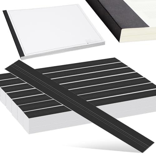 Estune 500 Pcs Blueprint Binding Strips Bulk, 3" X 30", Black | Blank Binding Strips for Blueprint Construction Paper Poster Plans Drawings Arts