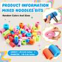 Frienda 50 Pcs Pool Noodles Bits Multicolor Craft Small Size Versatile Mixed Floating Pool Noodles Foam Rope Tube for Play or DIY Craft Multipurpose (Mixed Sizes,Pastel Colors)