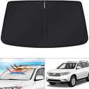 KUST Windshield Sun Shade for 2008-2010 2011 2012 2013 Toyota Highlander Accessories Custom Fit Sunshade Foldable Sun Protector Blocks UV Rays