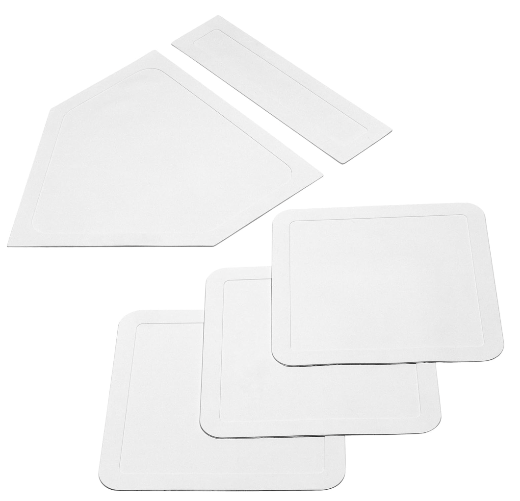 GoSports Baseball & Softball 5 Piece Base Set  Rubber Field Bases for Kids & Adults