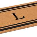 Calloway Mills 152961830L Black Border 18" x 30" Monogram Doormat, (Letter L)