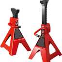 BIG RED T41202 Torin Steel Jack Stands: 12 Ton (24,000 lb) Capacity, Red, 1 Pair