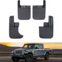 Kiwi Master Mud Flaps for 2020-2026 Jeep Gladiator (Not Fits Rubicon/Mojave), OEM Replacement # 82215611 82215332AB, Heavy Duty Mud Guards, Front & Rear Splash Guards, 4 Pcs Set