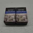 BESTTEN 2 Pack Dimmer Light Switch, Universal Lighting Control, Single Pole or 3 Way, Compatible with LED Dimmable Lamp, CFL, Incandescent, Halogen Bulb, Decorator Wall Plate Included, UL Listed, White (Standard)