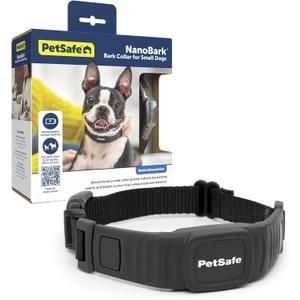 PetSafe NanoBark Collar - Long-Lasting Lightweight Mini Bark Deterrent Collar with Multiple Static Stimulation Levels - Customizable & Easy-to-Use - Waterproof & Rechargeable
