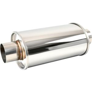 2.5'' Inch Ultra Quiet Resonator,2.5" Inlet 2.5" Outlet Exhaust Resonator,13.8" Overall Length Performance Muffler Resonator T304 Stainless Steel Universal Fitment