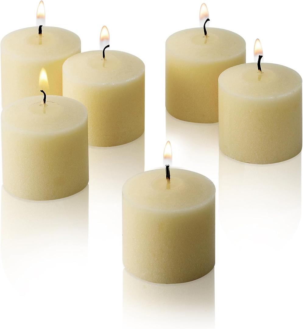 French Vanilla Scented Candles - Set of 12 Scented Votive Candles - 10 Hour Burn Time - Made in The USA