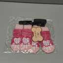 PUPTECK Anti-Slip Dog Socks with Double Sides Grips for Small Medium Large Dogs Hardwood Floors Prevents Licking, Dog Shoes for Hot Pavement Traction Control for Senior Dogs, Fuschia, S (Small (4 Count))