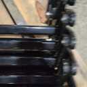 12 Steps Wall-Mounted Folding Stairs for Attic, Attic Ladder Pull Down System with Retractable Handrail& Pull Rod, Anti-Slip Steps, Attic Stairs for Home(Black, Applicable Height 9.6-10ft)