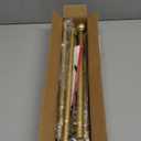 Gold Curtain Rods for Windows 28 to 48 Inch, 2 Pack 5/8" Diameter Heavy Duty Metal Stainless Steel Adjustable Small Drapery Rod With Bracket