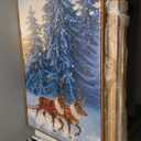 Framed Christmas Wall Art Santa Claus Wall Art Santa Winter Artwork for Living Room Bedroom Dining Room 24x36 Inch Set of 3 for Living Room Bedroom Dining Room