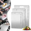 Titanium Cutting Board, 100% Pure Titanium Cutting Boards for Kitchen, Upgrade Hygiene & Durability Food-Grade Cutting Boards for Meat Fruit & Vegetable (1 Piece, 12"x9")